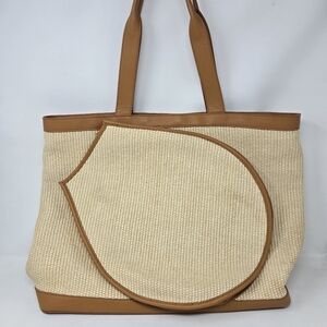 MARK AND GRAHAM Raffia Tennis Tote